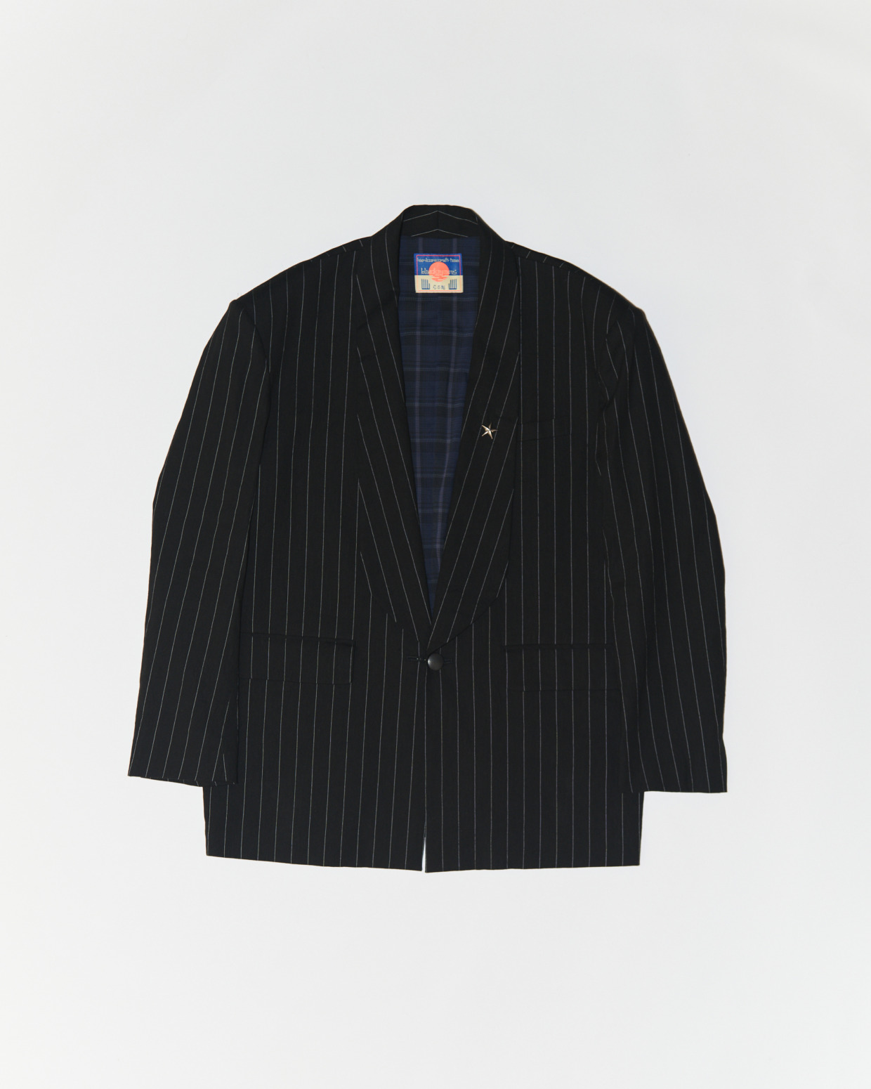 945-82GJ472-1 STRETCH LINEN STRIPED JACKET