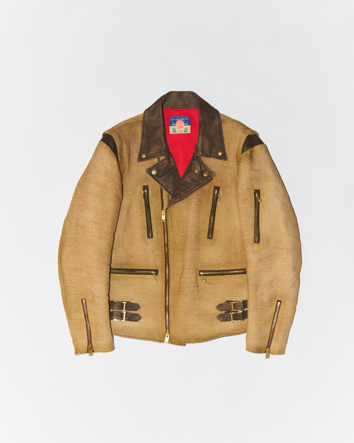 945-82GJ432-1 LINEN RIDERS JACKET